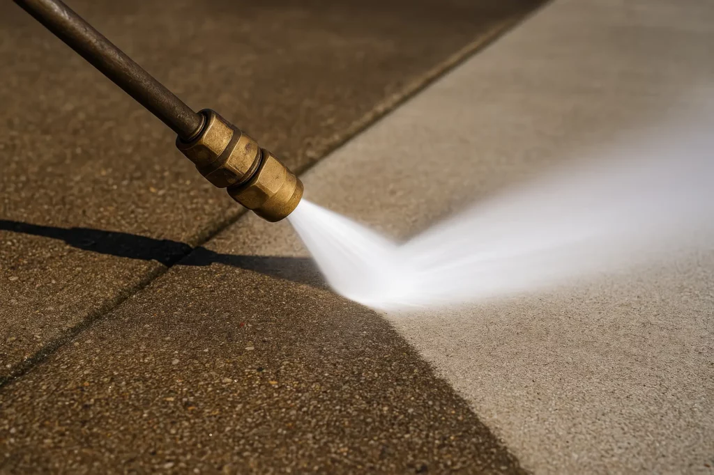 Professionele betonreiniging West-Vlaanderen door Moshero